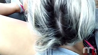Monica Lima Surprise Blowjob in Car with Giant Clit Brazilian Cutie