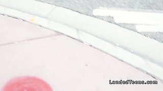 Stranded teen fucking host in party bus