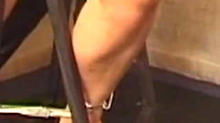 Mature Brunette Submissive Stretched Wide by Massive Toy