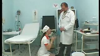 Nurse Enjoys Eating Cum