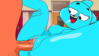 Nicole Watterson FUCKS WITH DARWIM - The Amazing World of Gumball Porn Parody PART 3