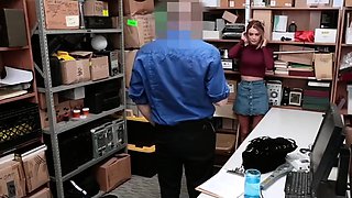 Blonde woman loves security guard large dick