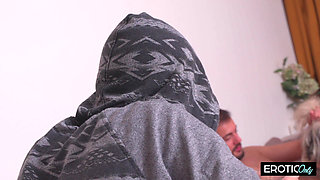 Stepmother Has Intercourse with Her Stepson's Friends While He Watches