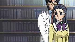Anime school babe in ropes fucks her teacher