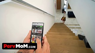 Pervmom - jaw-dropping cougar with big natural knockers Kenzie Love bounces her Big Ass on stepson's penis