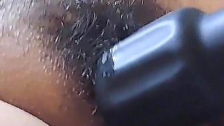 I Put Her Magic Wand on Her Bush to Wet Her Pussy