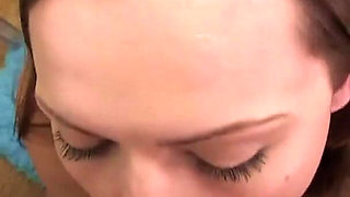 Slim teen Monica Rise POV facia blowjob