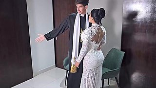 Horny Hentai Bride Handjob