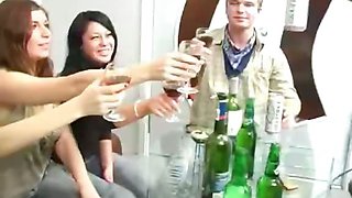 Student Disco Party and Intense Group Sex