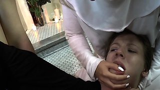 Dominated lesbo nun toys