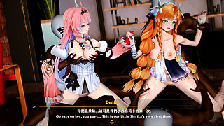 Wuthering Waves - Sigrika and Denia Naughty Club Party Fuck - 3D Hentai Animations