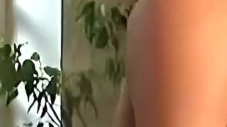 Slut Pulls Panties Down on Stairs