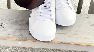 Maitresse Madelines solo foot fetish POV