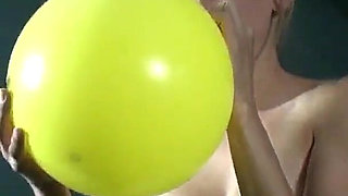 First Time 19yr Old Model Smokes, Blows up Balloons and Takes a Big Wad of Cum