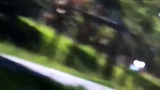Risky masturbation at the bus stop next to the scorching