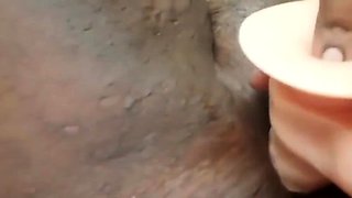 my big black squirting pussy (dildo solo)