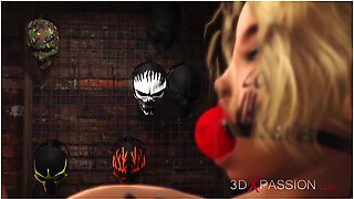 Sheriff Fucks Hard Her Cuffed Slave In The Basement Super Fuck Machine