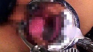 Helpless Oriental fetishist getting covered in cum and piss
