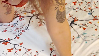 Satin Lady Posses in Her Sexy Stuff