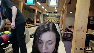 HUNT4K. Shy teen copulates with man in bar while boyfriend..