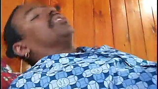 Black stud fucks a chick in the ass and cunt and creams her
