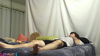 Stepmom gives stepson the wrong pills and helps him cum