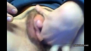 Arab mom Zina rubs her huge clit