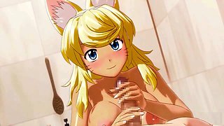 Cock sucking, sloppy blowjob, hardcore hentai