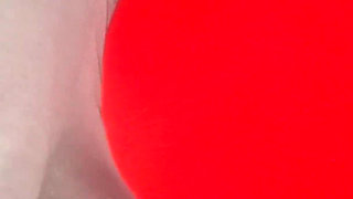 Big-assed Girl Grabs a Stranger's Penis, and He Cums on Her Buttocks.
