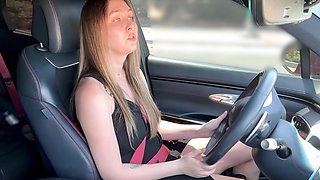 A Stranger Caught My Stepmother Masturbating in the Car and Helped Her Cum