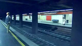 sexy vintage brunette voyeur action subway movie 80s