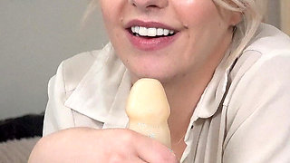 Completely Coated: Gabie Monroe's Slippery Lubed Handjob Tease
