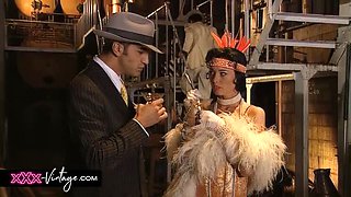Retro Factory Sex with Big Tits Brunette Anita Dark