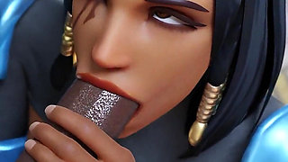 Pharah - Gym Training Session BBC Blowjob & Wild Anal Fuck with Black Big Dick 3D Overwatch Animation