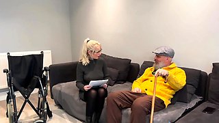 Old senior grandpa pussyfucking hot slut