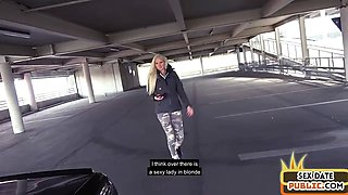 Real POV MILF fucked outdoor on public parking by sex date