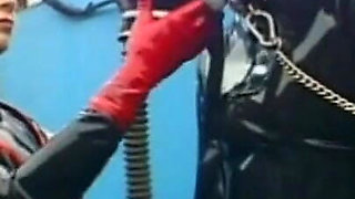 Pussy licking in gas mask humiliating