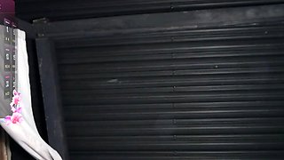 Brunette lesbian caught masturbating at work by her boss