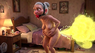 Granny Farting Heavily in Bedroom - Long & Stinky Farts