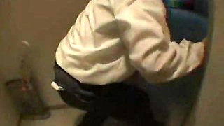 Adorable Japanese domina in stockings dominates