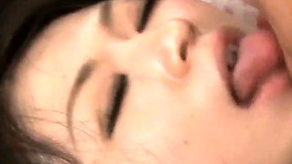Yuuka Tsubasa has hairy snatch licked in 69 and fucked so