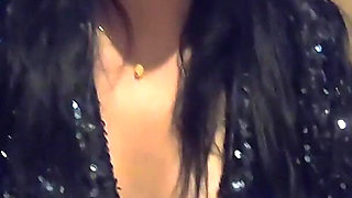 Bathroom Pee Fetish in Shiny Outfit. Pvc Dress Toilet Tease and Dirty Talk