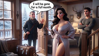 Kevin finds passion with his stepmother during a long winter absence (AI generated)