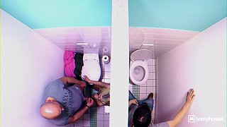 Lovita Fate Surrenders to Bathroom Passion with Stranger
