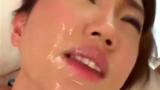 Bukkake asian hot cum shower