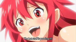 Exciting redhead feeds her desire for cock in hentai action