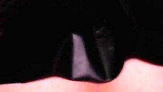 Stepsister Leather Skirt Riding Big Cock and Creampie! Cowgirl Cum Inside Pussy