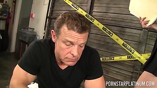 Naughty Redhead Seduces Older Hung Man