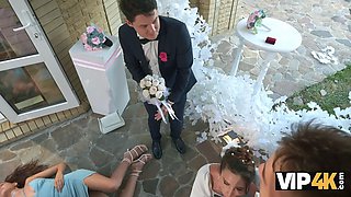 Vip4k. bride was fucked hard and got buttfuck internal cumshot while guests were witnessing