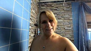 SweetSusi's Dirty German Amateur Masturbation in Bathroom - Big Ass Blonde Solo Fetish